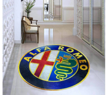 Alfa Romeo Vintage Logo round carpet!